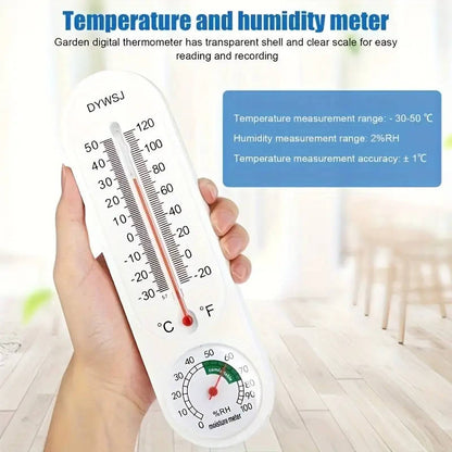 Wall-mounted indoor and outdoor thermometer