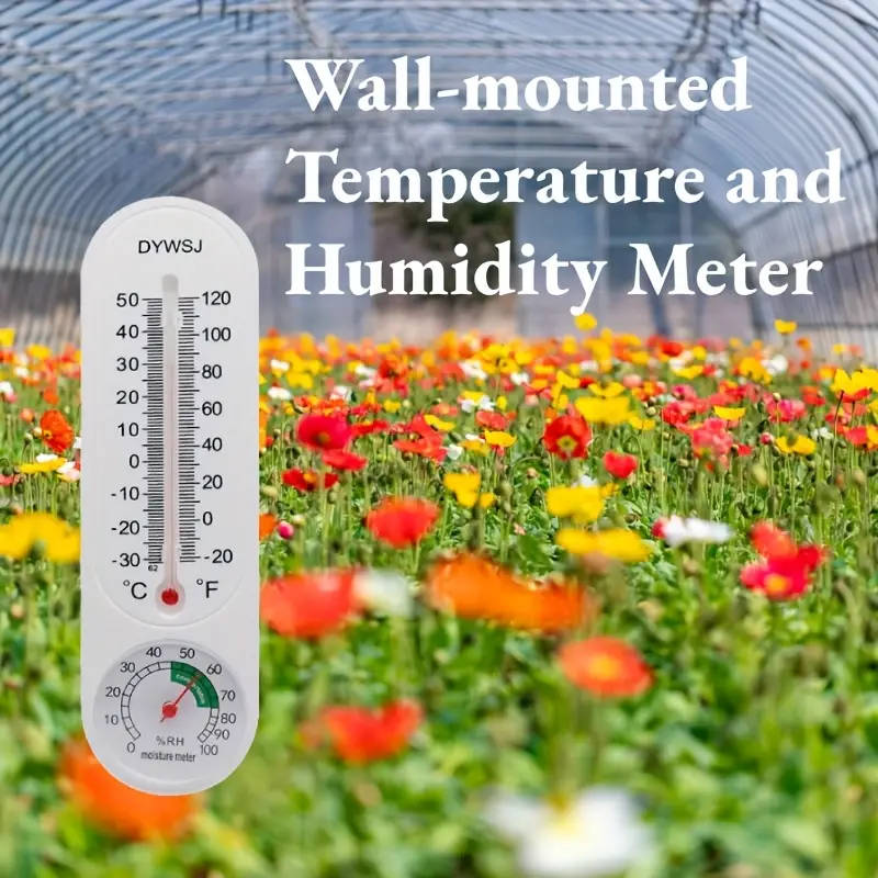 Wall-mounted indoor and outdoor thermometer