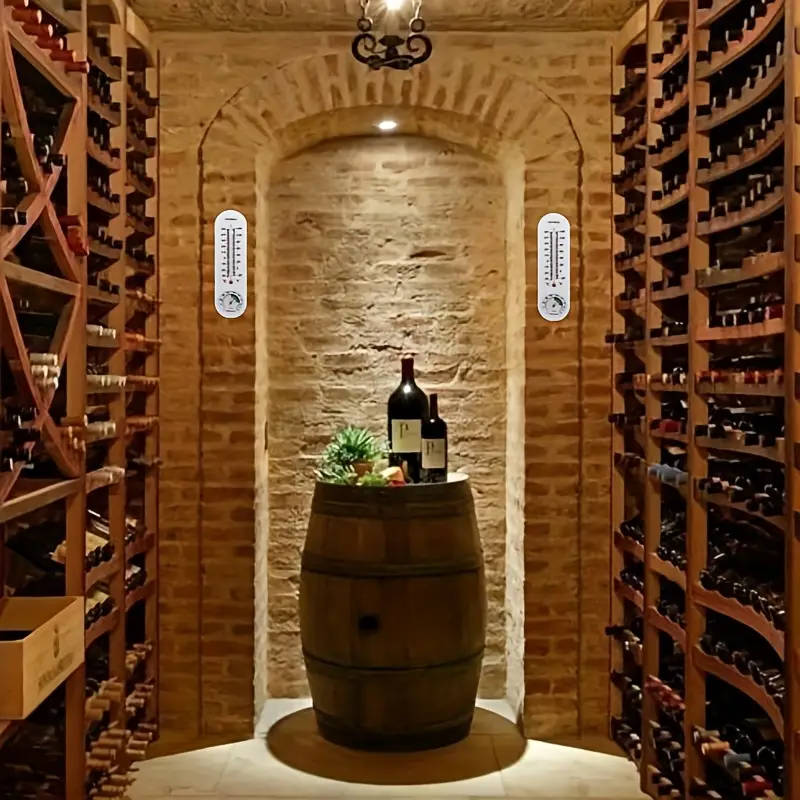 Wall-mounted indoor and outdoor thermometer