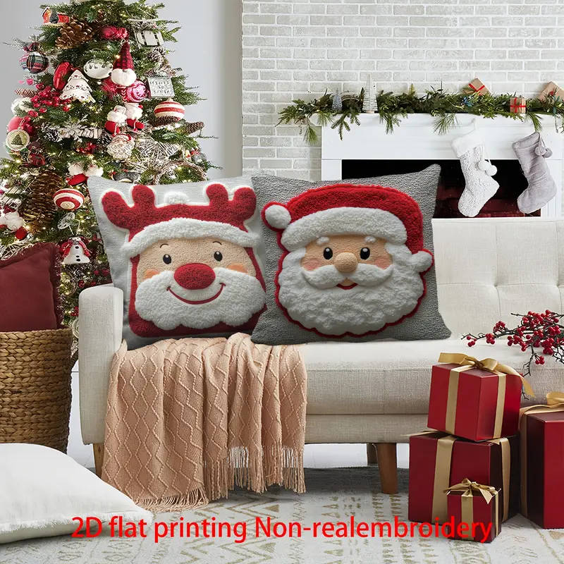 Four-piece Christmas heated pillow set