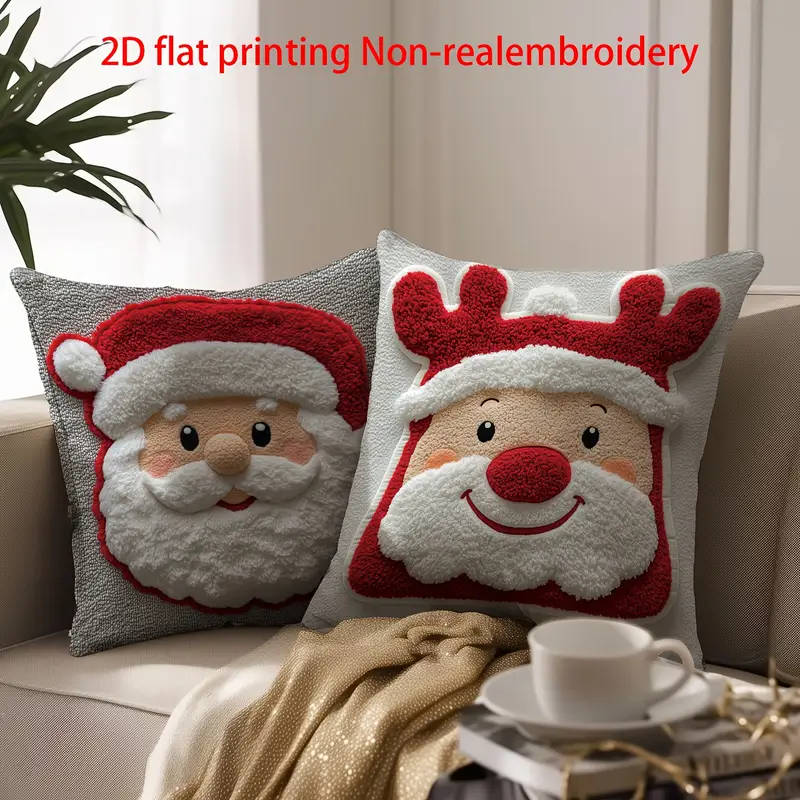 Four-piece Christmas heated pillow set