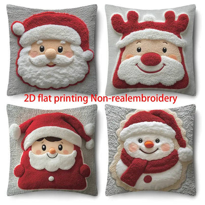 Four-piece Christmas heated pillow set