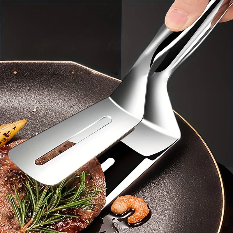 Durable Stainless Steel Fish Spatula Clip - Multi-functional Grill Steak Spatula, Food Contact Safe, Outdoor Camping Picnic Hiking Cooking Accessory