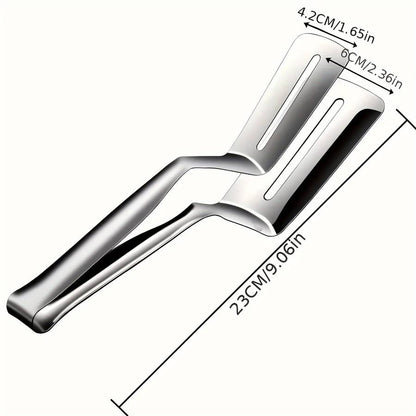 Durable Stainless Steel Fish Spatula Clip - Multi-functional Grill Steak Spatula, Food Contact Safe, Outdoor Camping Picnic Hiking Cooking Accessory