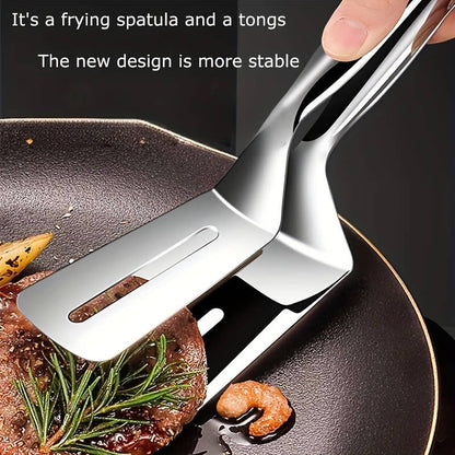 Durable Stainless Steel Fish Spatula Clip - Multi-functional Grill Steak Spatula, Food Contact Safe, Outdoor Camping Picnic Hiking Cooking Accessory