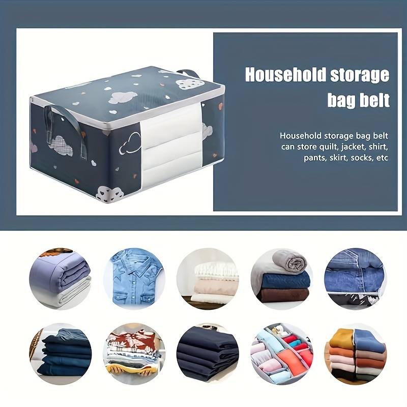 Large capacity foldable storage bag with handle