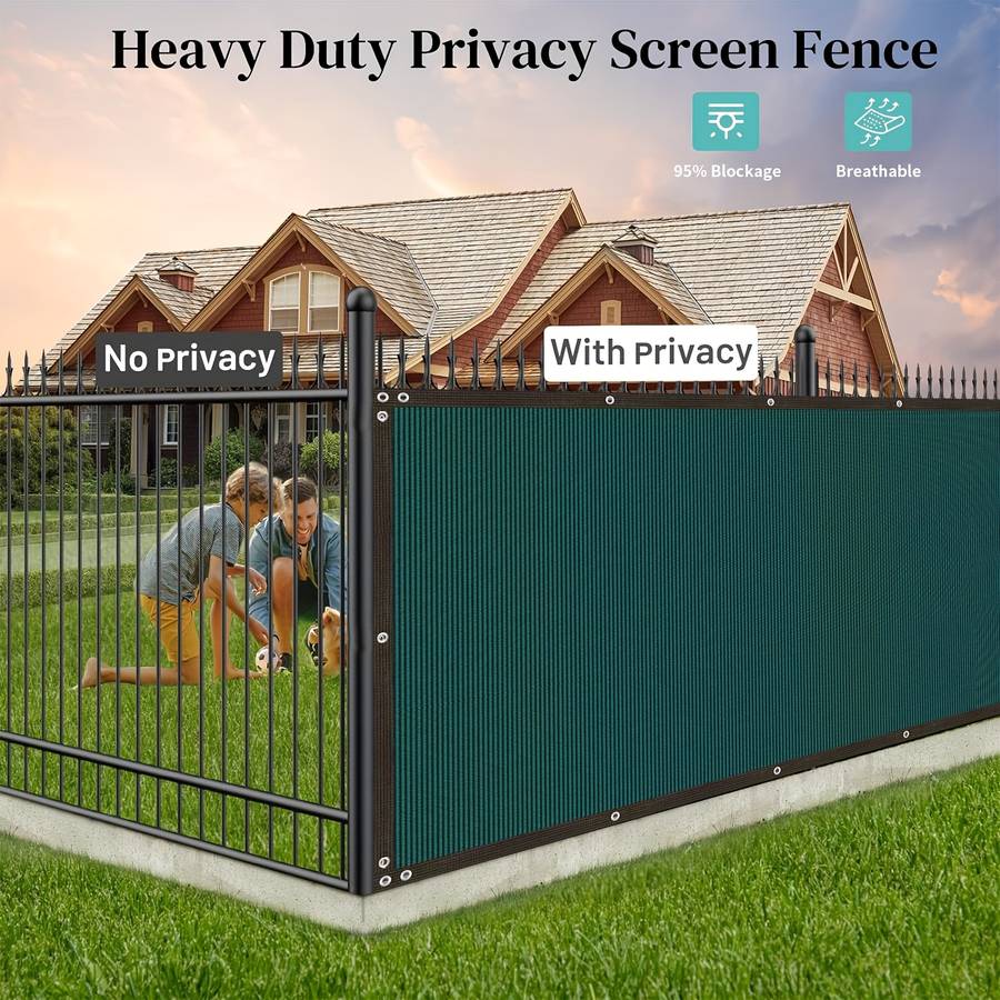 Heavy-duty privacy screen fence