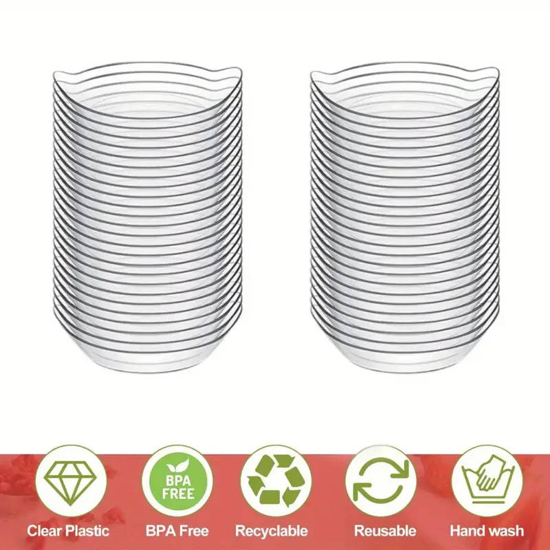 50 stackable plastic bowls