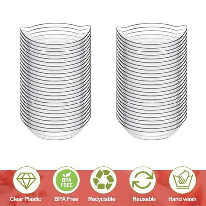 50 stackable plastic bowls