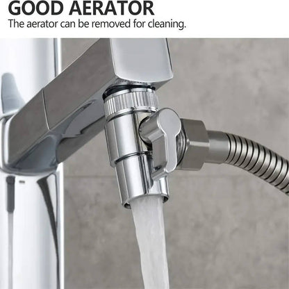 1 Universal Faucet Sink Valve Diverter Hand Shower Adapter Bathroom Kitchen Sink Faucet Replacement Part, European and American Standard Connectors