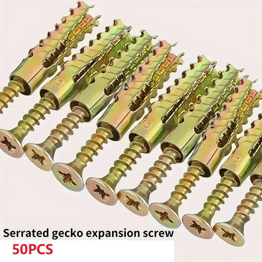 50 x 25 sets of iron serrated expansion bolts, light metal expansion tube screws, M6