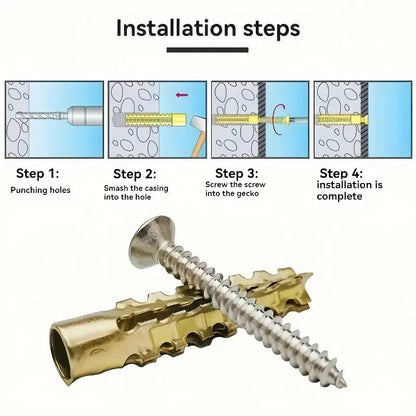 50 x 25 sets of iron serrated expansion bolts, light metal expansion tube screws, M6