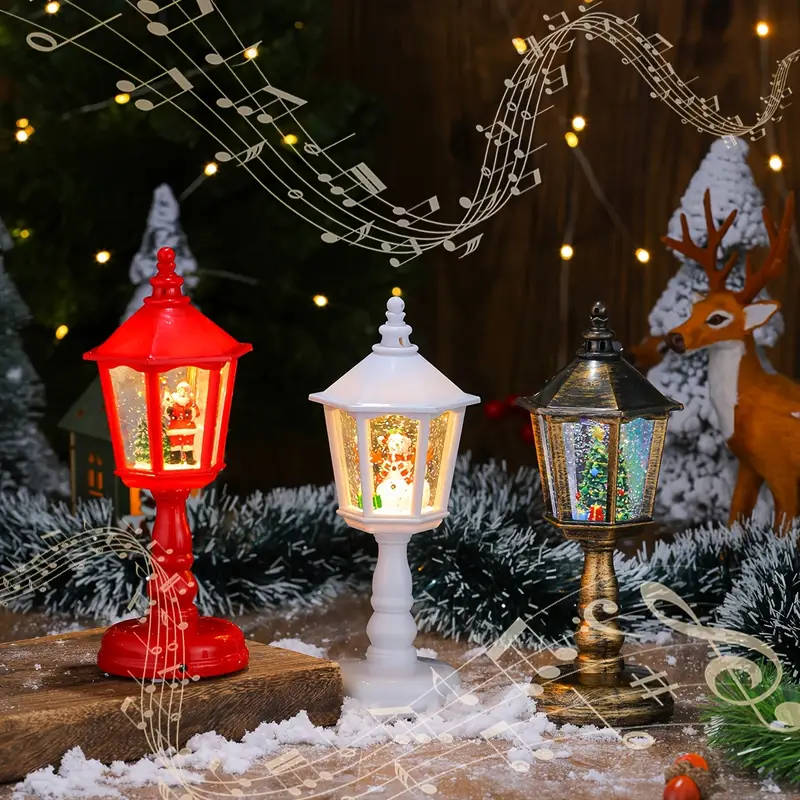 Santa Claus Crystal Night Light with Music