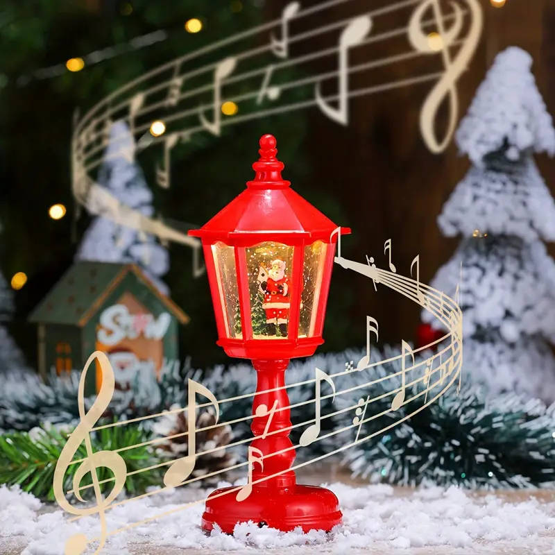 Santa Claus Crystal Night Light with Music