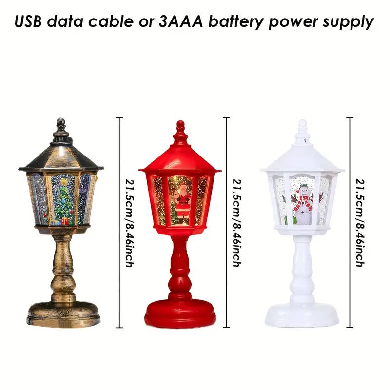 Santa Claus Crystal Night Light with Music