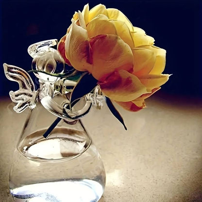 Elegant glass angel vase