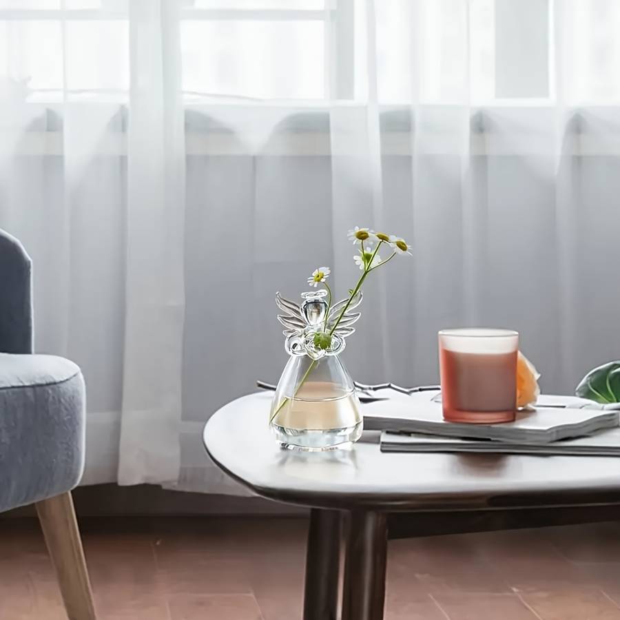 Elegant glass angel vase