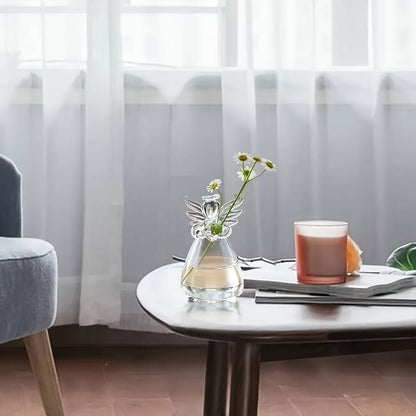 Elegant glass angel vase