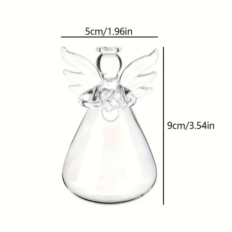 Elegant glass angel vase