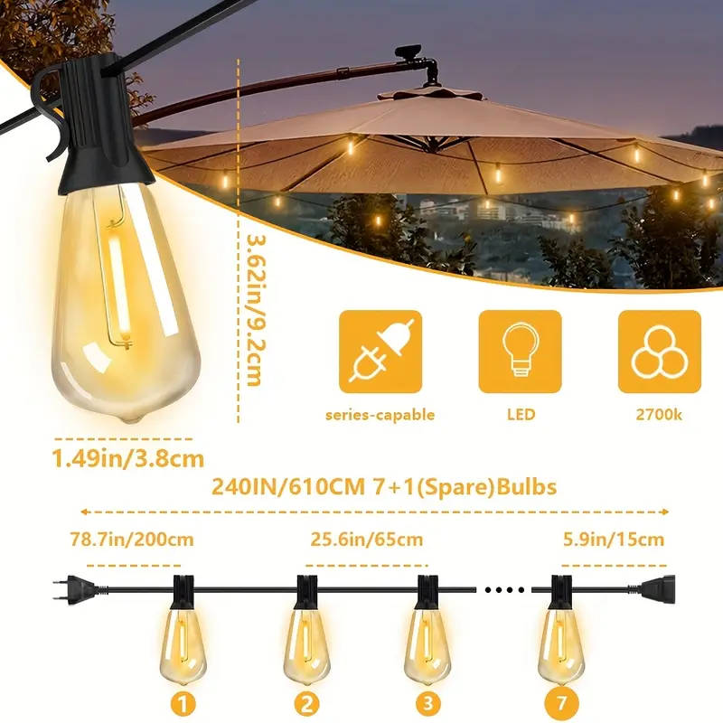 LED bulb, 6.1 meters