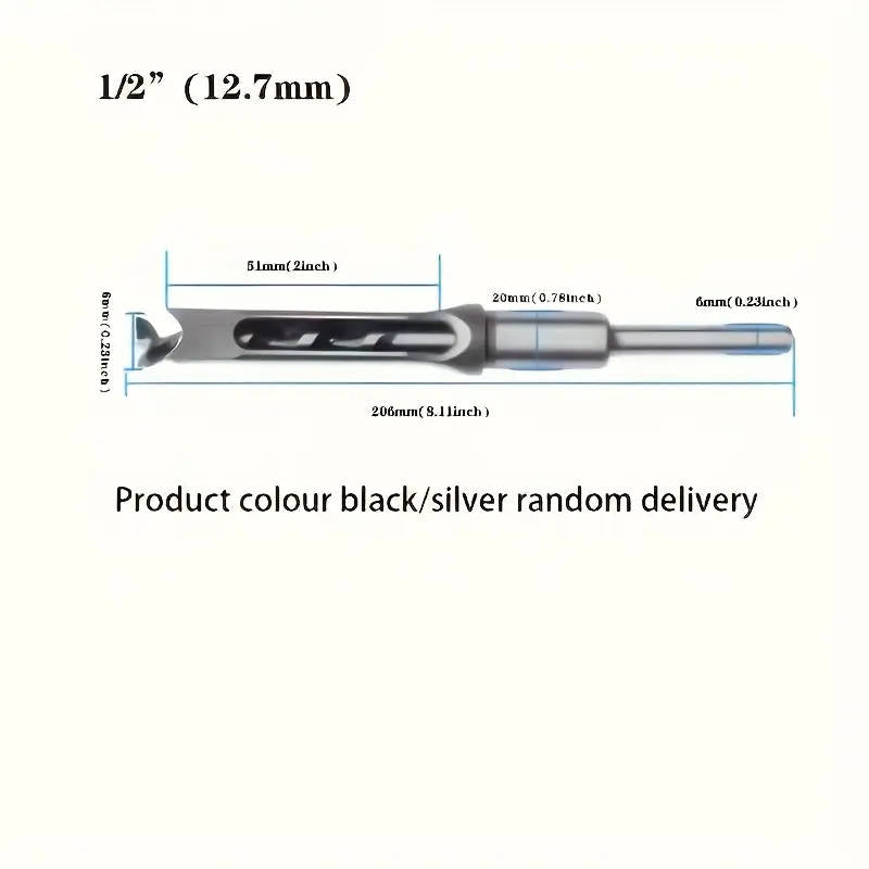 Steel square hole drill bit set