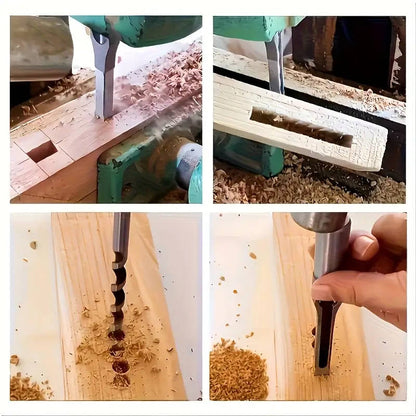 Steel square hole drill bit set