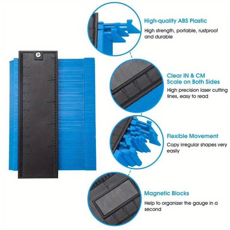 12.7cm Adjustable Contour Gauge - DIY Woodworking Precision Contour Copyer