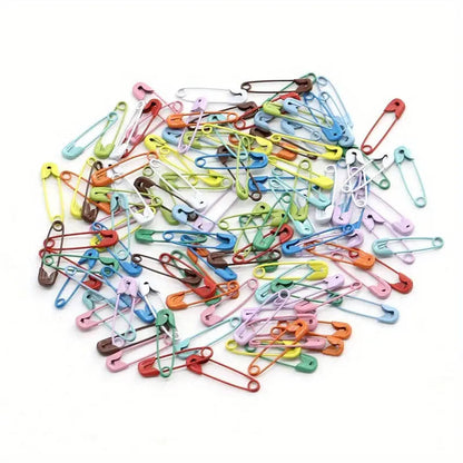 50 brightly colored candy-colored safety pins