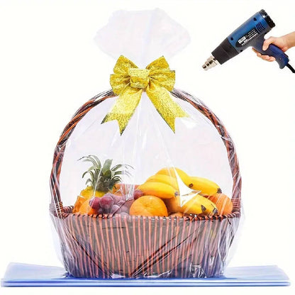 10 Extra Large Transparent PVC Heat Shrink Film Gift Baskets