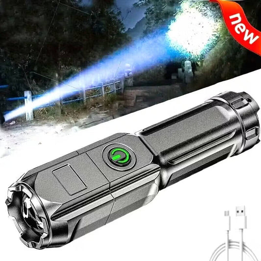A powerful zoom flashlight
