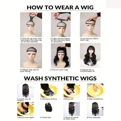 18-inch high-temperature fiber women's curly and straight hair headband wig