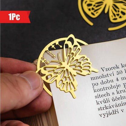1pc Butterfly Metal Bookmark Elegant Hollow Design