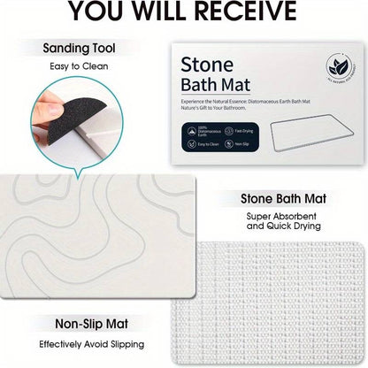 1 white floor mat