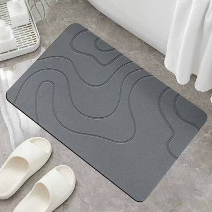 1 white floor mat