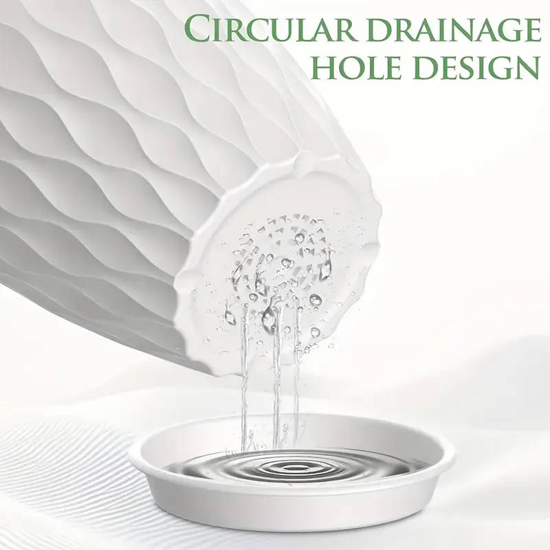 10-pack 4-inch Modern Mini Plastic Flower Pots in Black