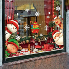80 Christmas window stickers