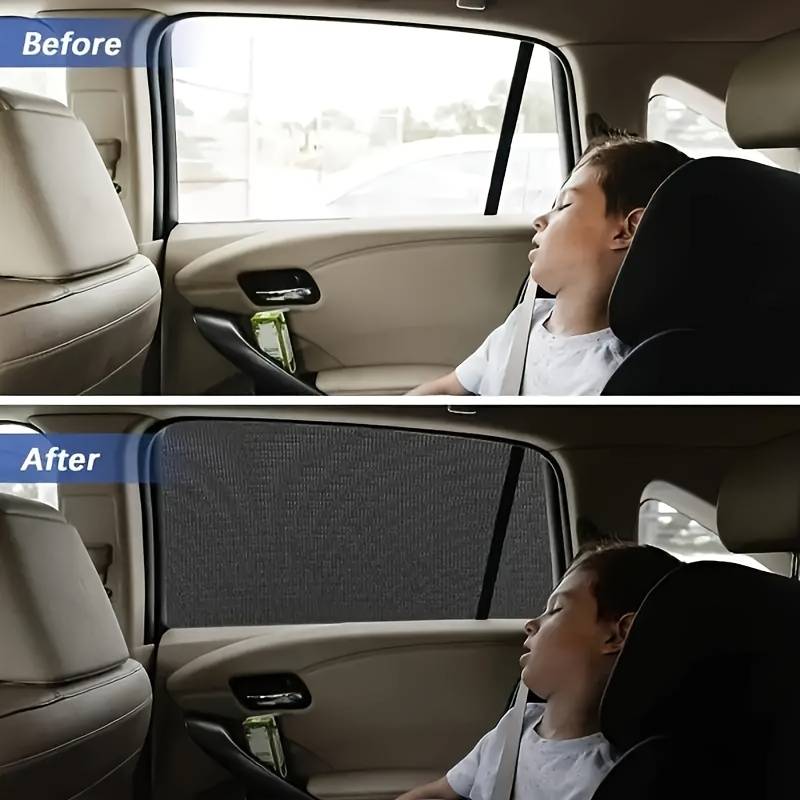 Four-piece car side window sunshade set
