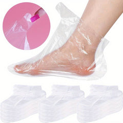 100 transparent disposable PE plastic shoe bags