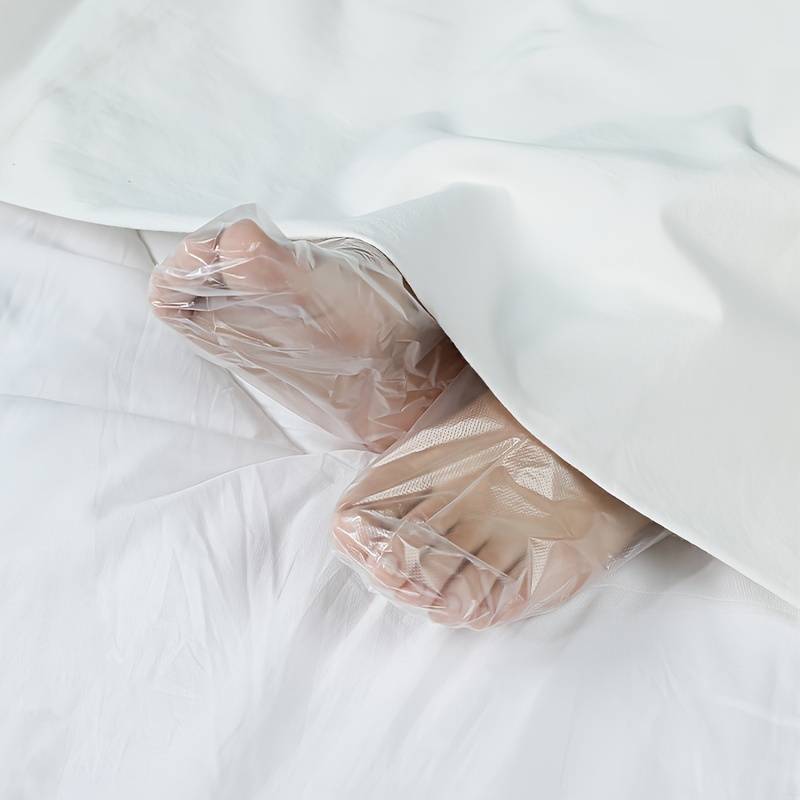 100 transparent disposable PE plastic shoe bags