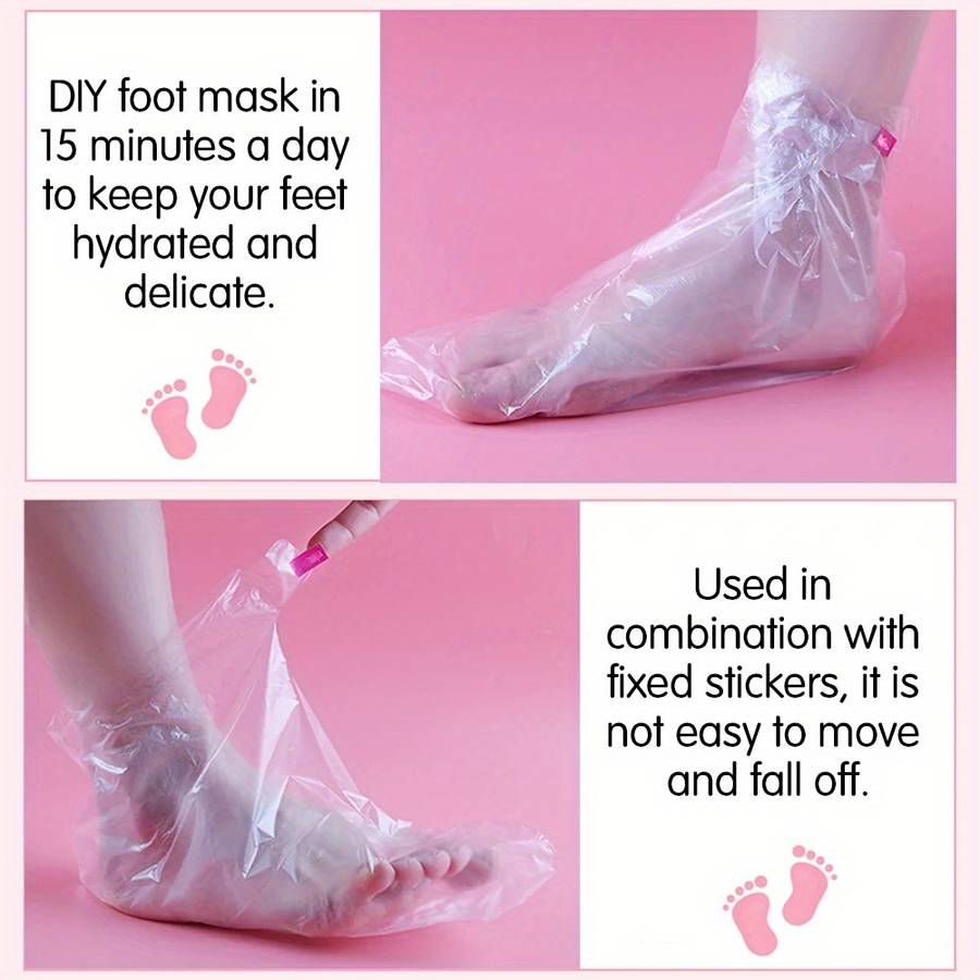 100 transparent disposable PE plastic shoe bags