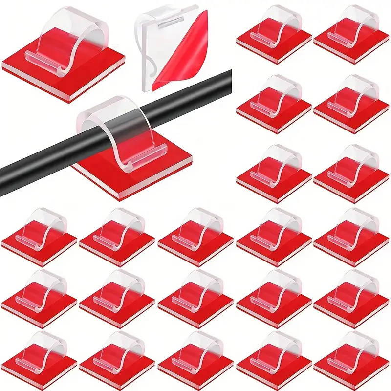 50 New Adhesive Cable Clips Upgraded for Wall Cable Fixing