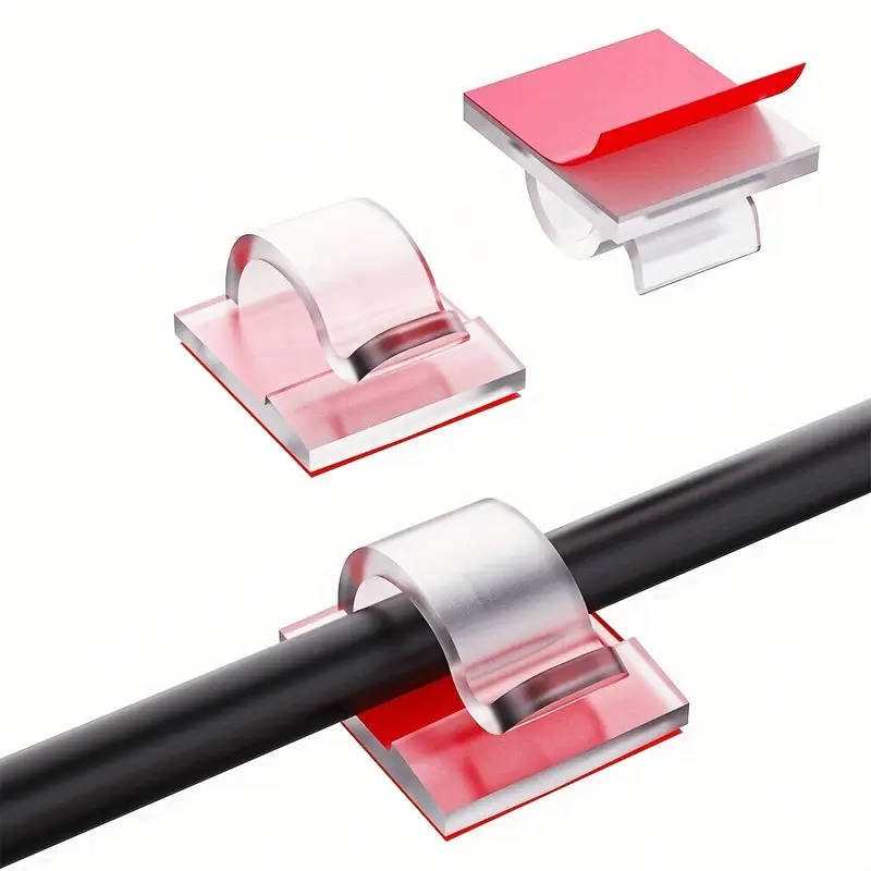 50 New Adhesive Cable Clips Upgraded for Wall Cable Fixing