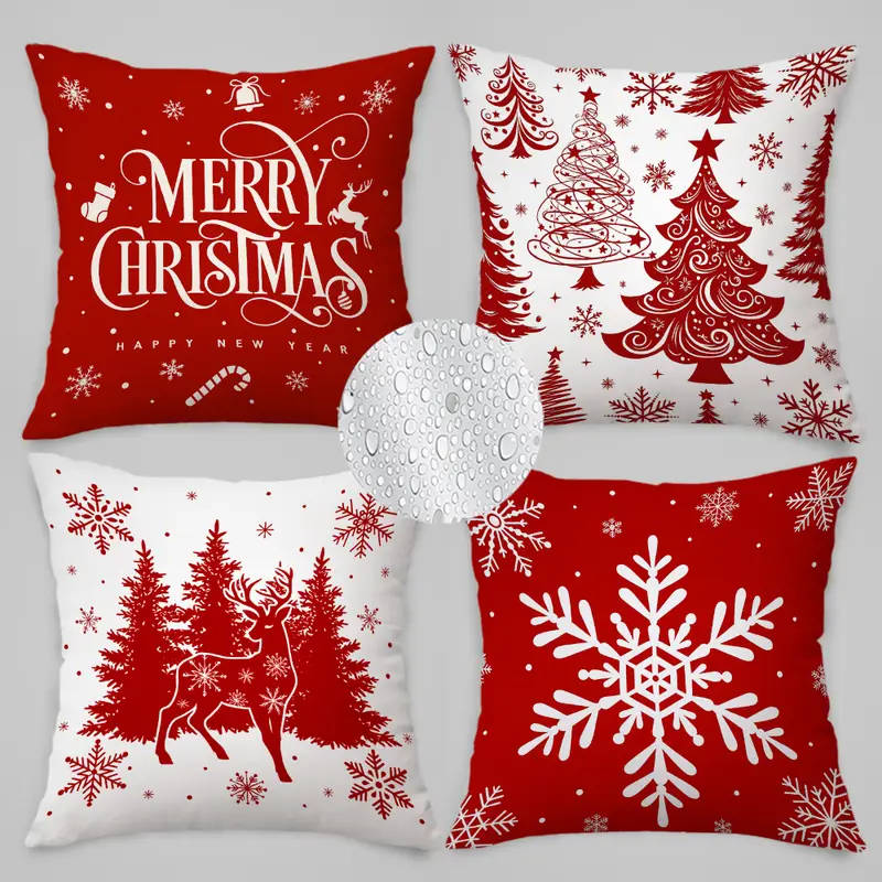 Four-piece Christmas pillowcase set