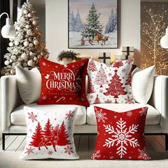 Four-piece Christmas pillowcase set