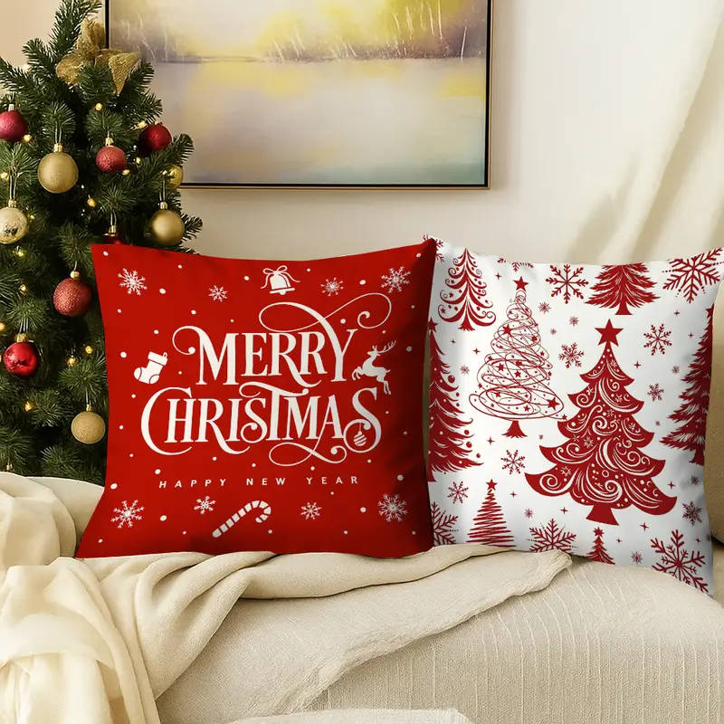Four-piece Christmas pillowcase set