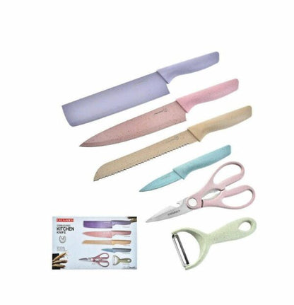 850 Pastel Kitchen Knife Set Of 6 ER0278