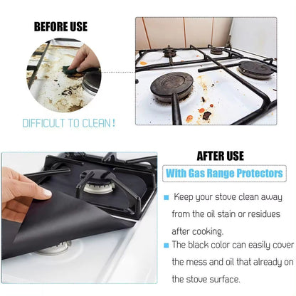 Gas Range Protectors Black Gas Stove Burner Covers Stove Top Liner