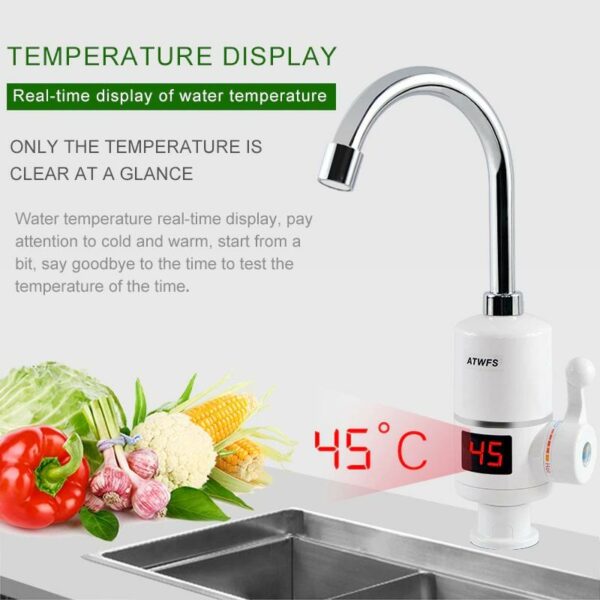 JG559 Instant Water Heater Tap Thermostat 3000w with Temperature Display