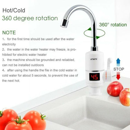 JG559 Instant Water Heater Tap Thermostat 3000w with Temperature Display