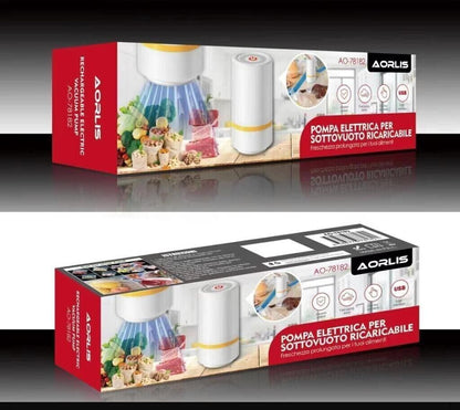 Mini Portable Rechargeable Electric Vacuum Pump with 3 Food Bags